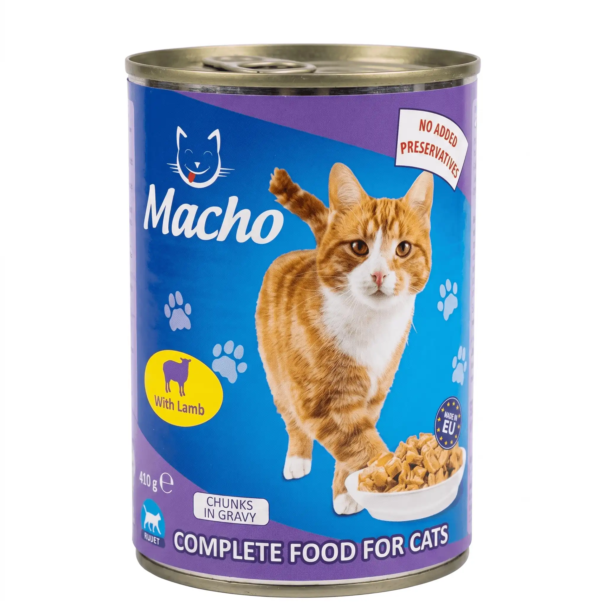 Macho Complete Food for Cats With Lamb Chunks in Gravy 415g