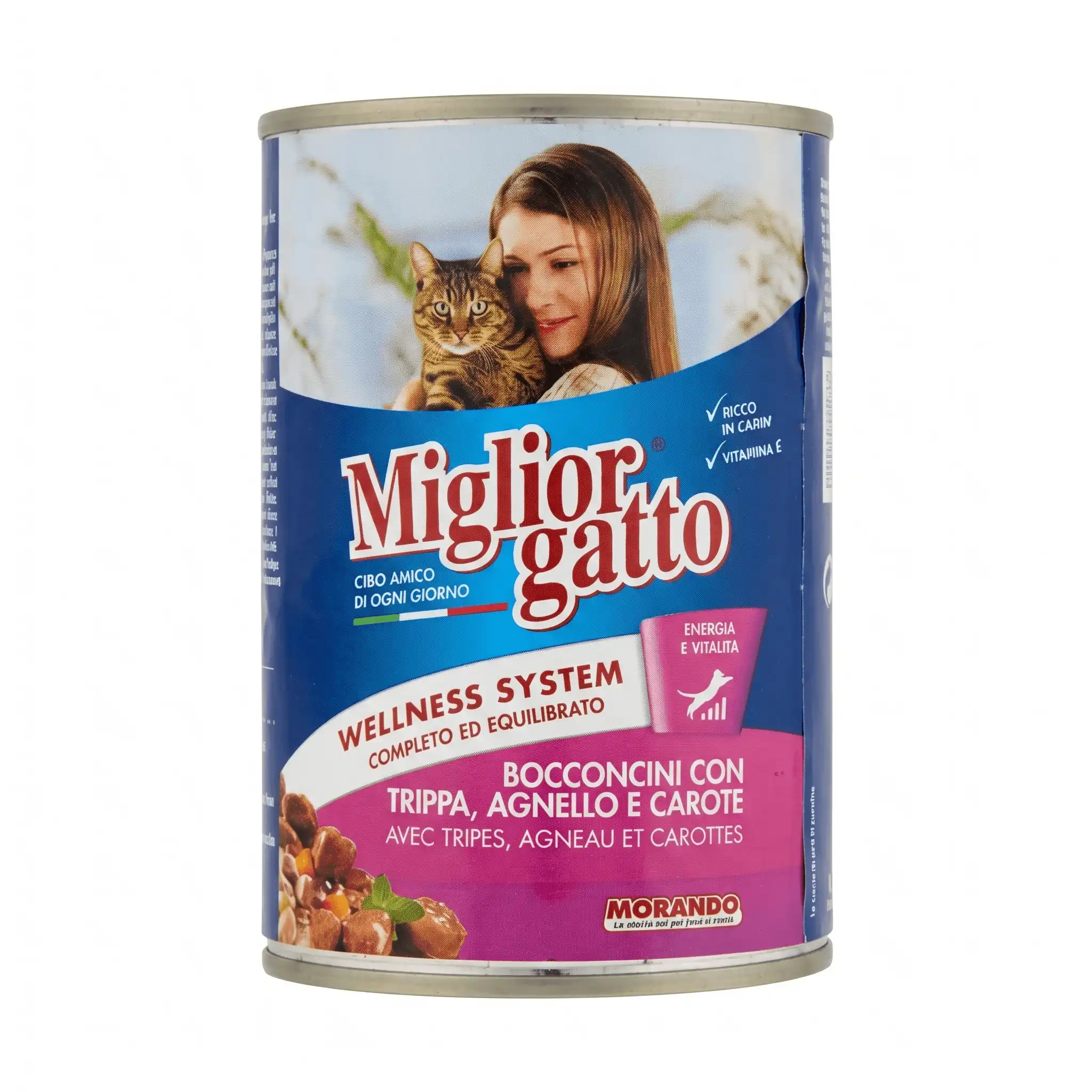 Miglior gatto Bocconcini avec tripes, agneau et carottes 405g