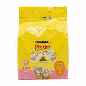 FRISKIES Croquettes Junior Chatons Poulet et Dinde avec du Lait et des Légumes 1.5Kg
