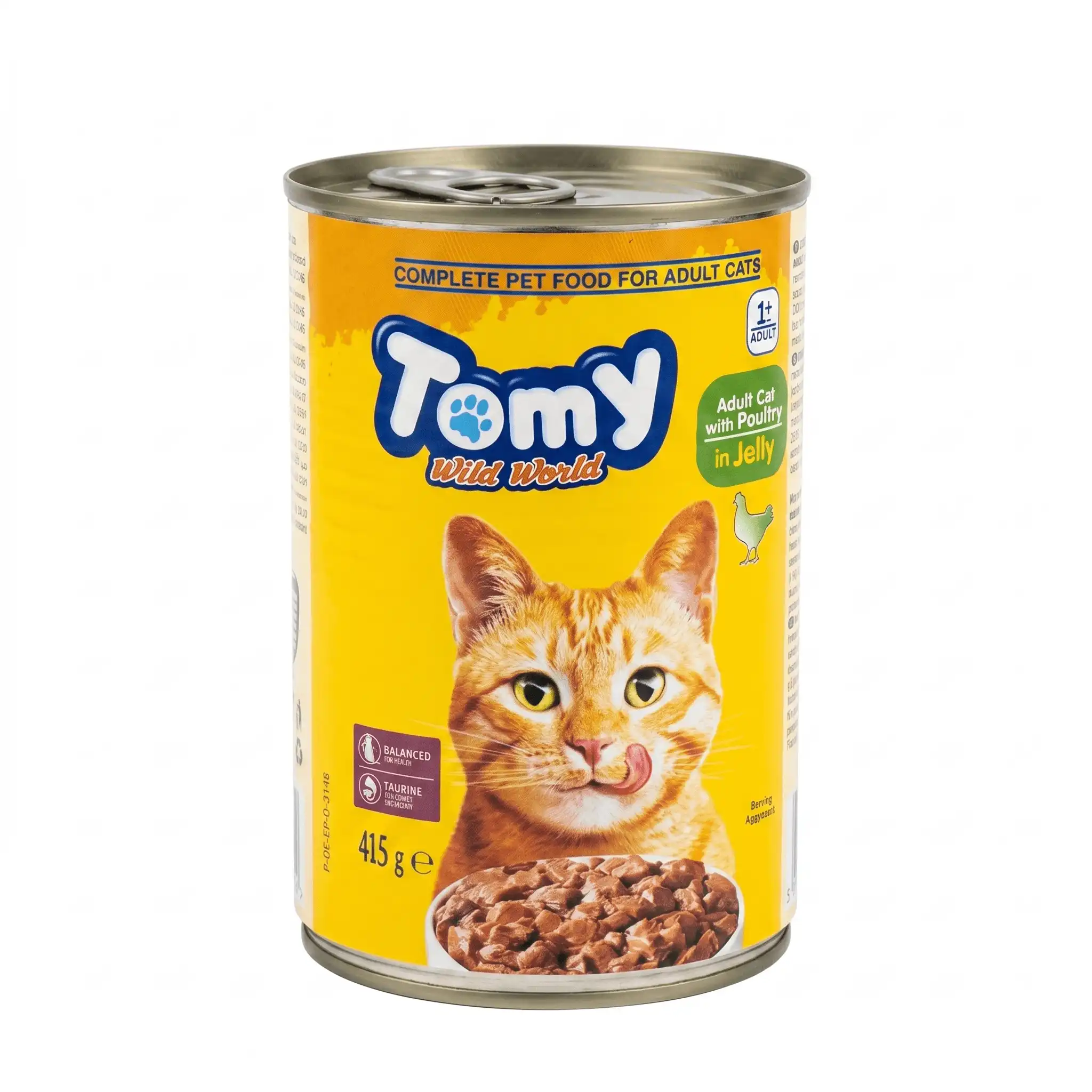 Tomy Wild World - Adult Cat with Poultry in Jelly 415G