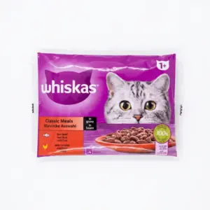 Whiskas 1+ Repas Classiques – Poulet & Bœuf en Sauce. 85g