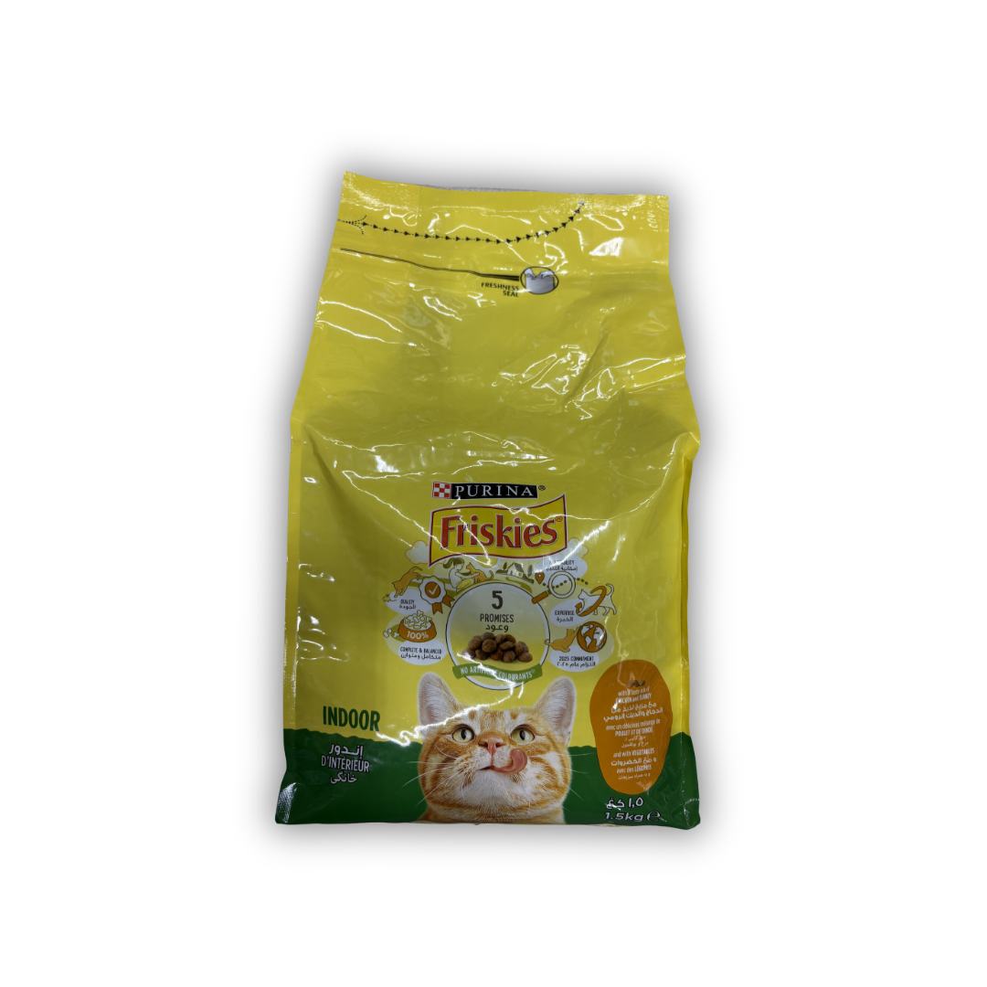 Friskies Chats d'Intérieur Poulet et légumes 1.5Kg