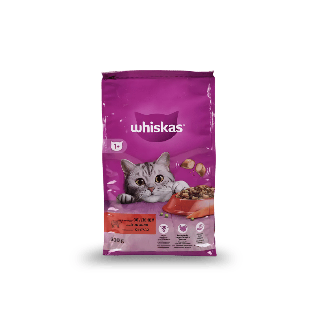 Croquettes au Bœuf pour Chats Adultes Whiskas 300g