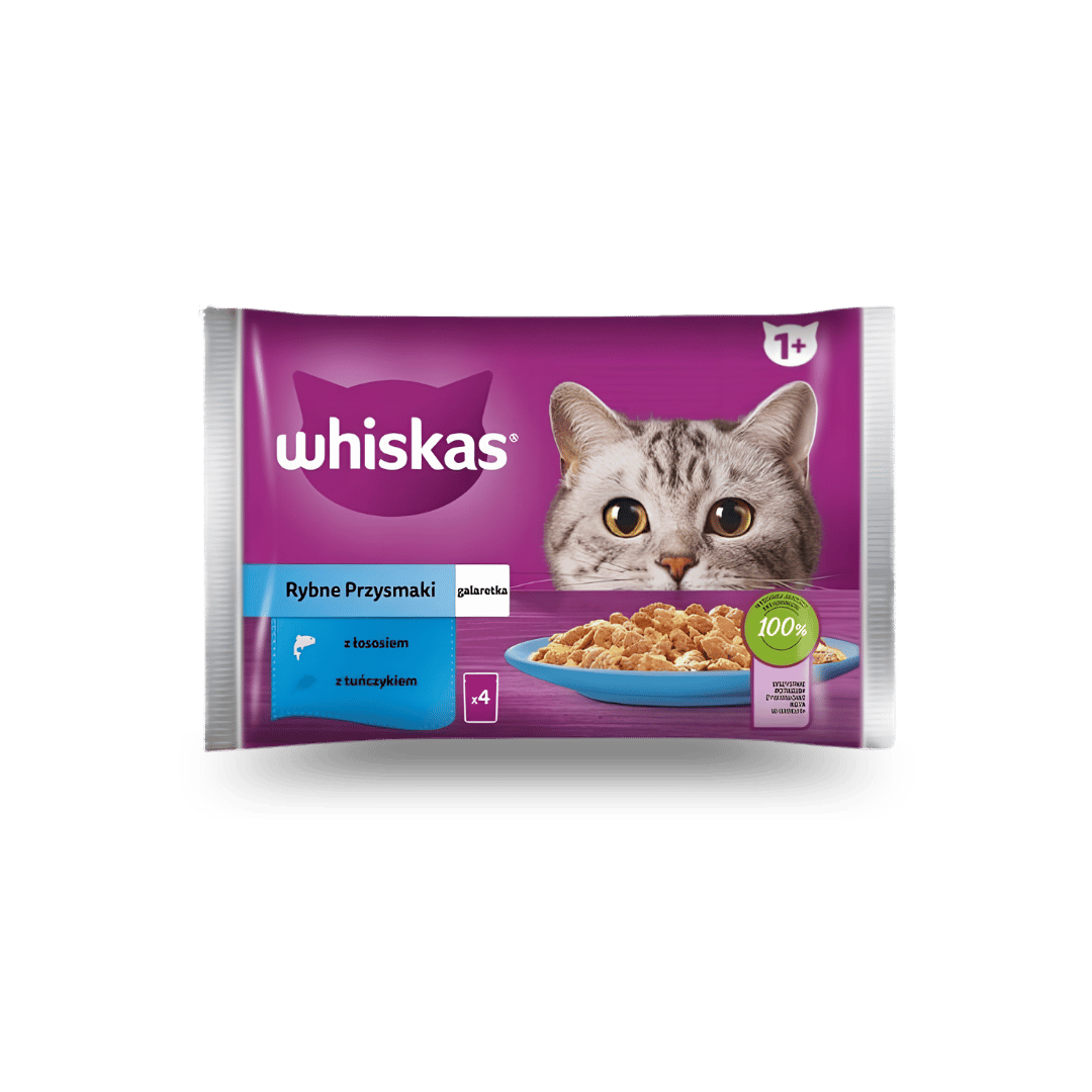 Whiskas 1+ Sélection de Poissons en Gelée