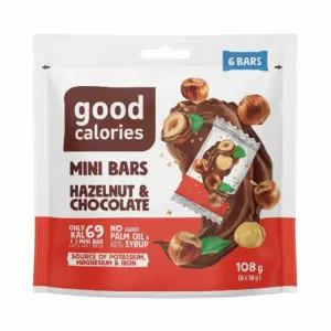 Good Calories Mini Bars Hazelnut & Chocolate 108G