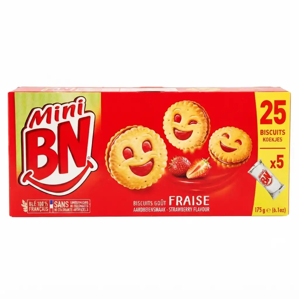 Mini BN Biscuits Goût Fraise 175G