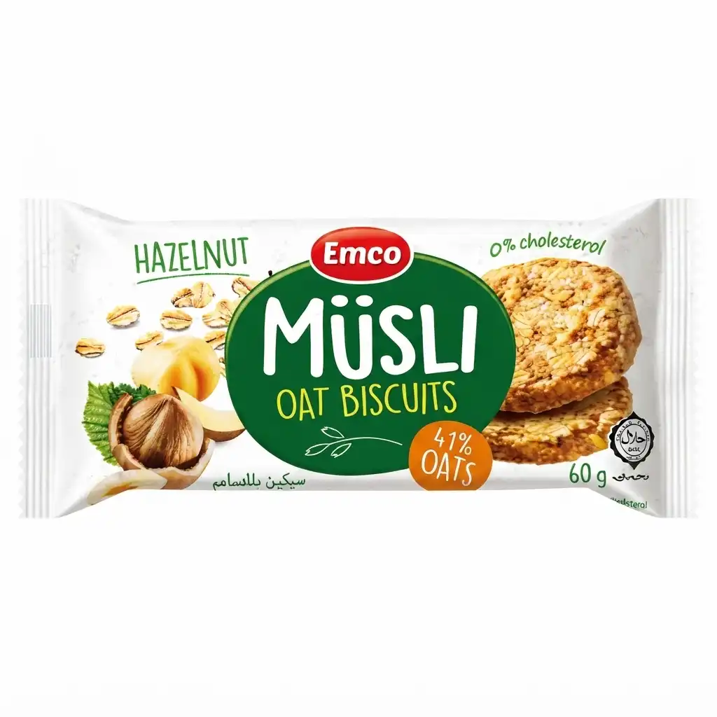 Müsli Oat Biscuits - Hazelnuts 60G
