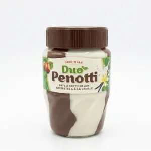 pâte à tartiner Duo Penotti aux noisettes et à la vanille.