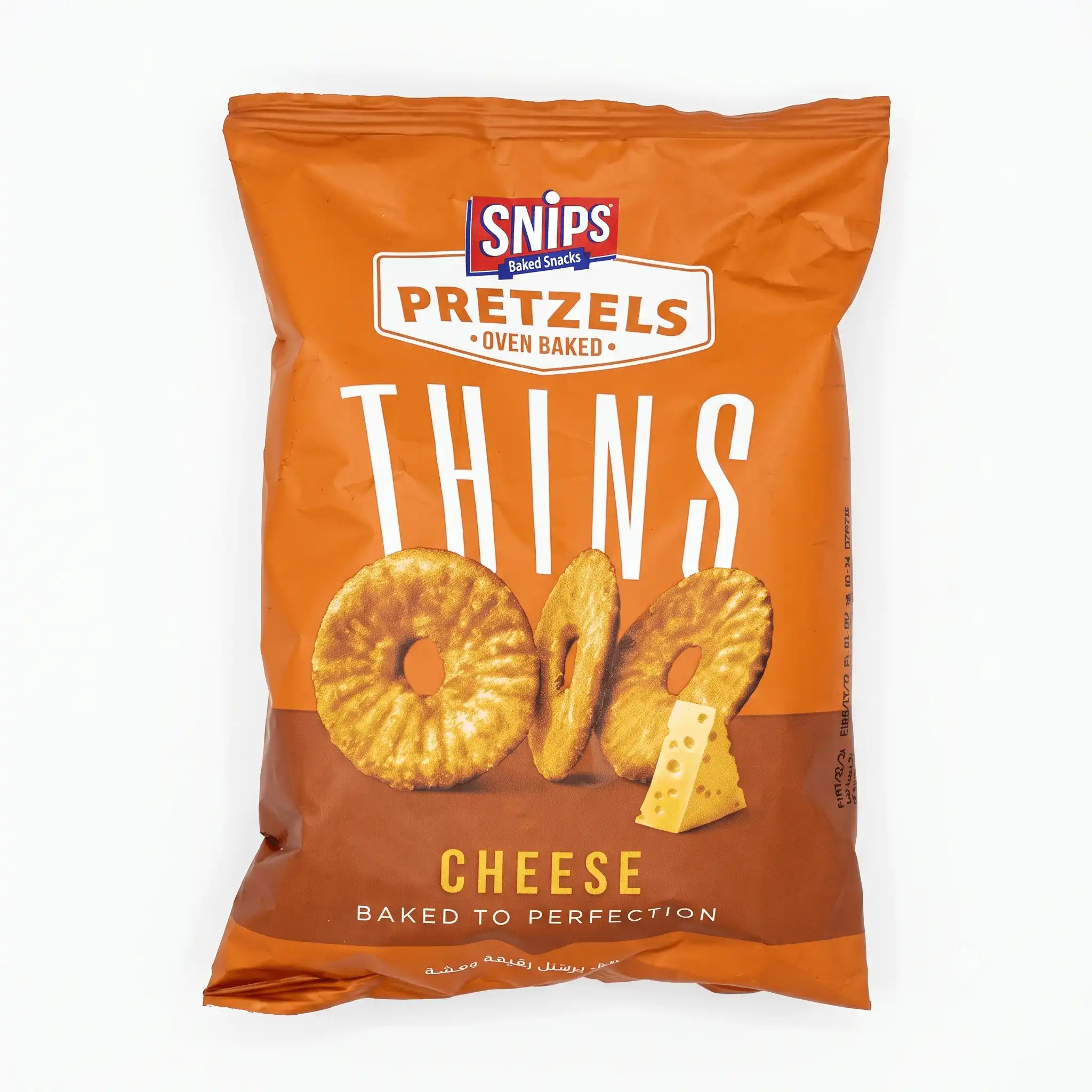 Snips Pretzels Thins Cheese.