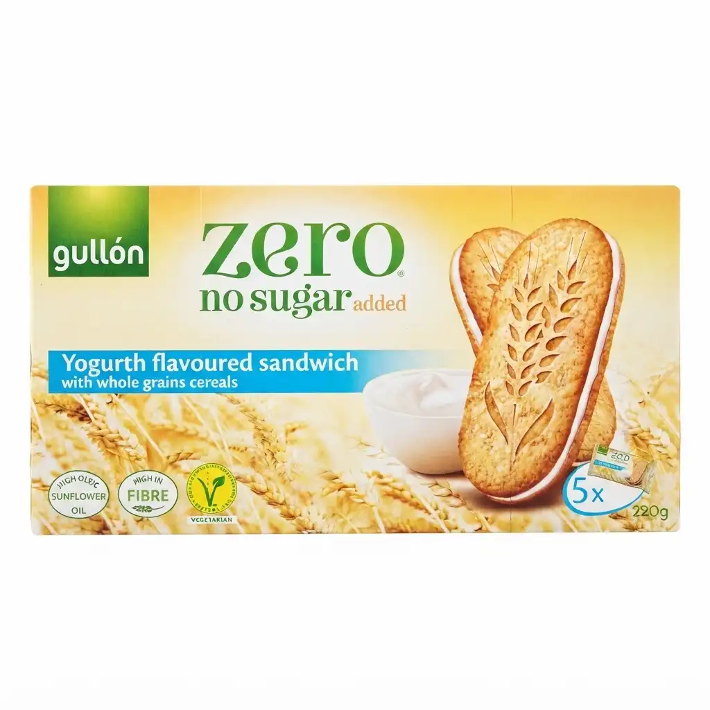 Gullón Zero Sandwich Fourré Saveur Yaourt 220G