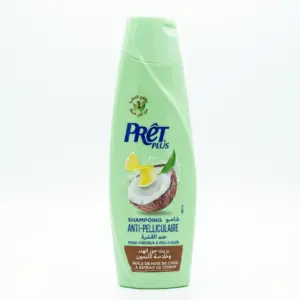 Prêt Plus Anti-Dandruff Shampoo with Coconut Oil & Lemon Extract