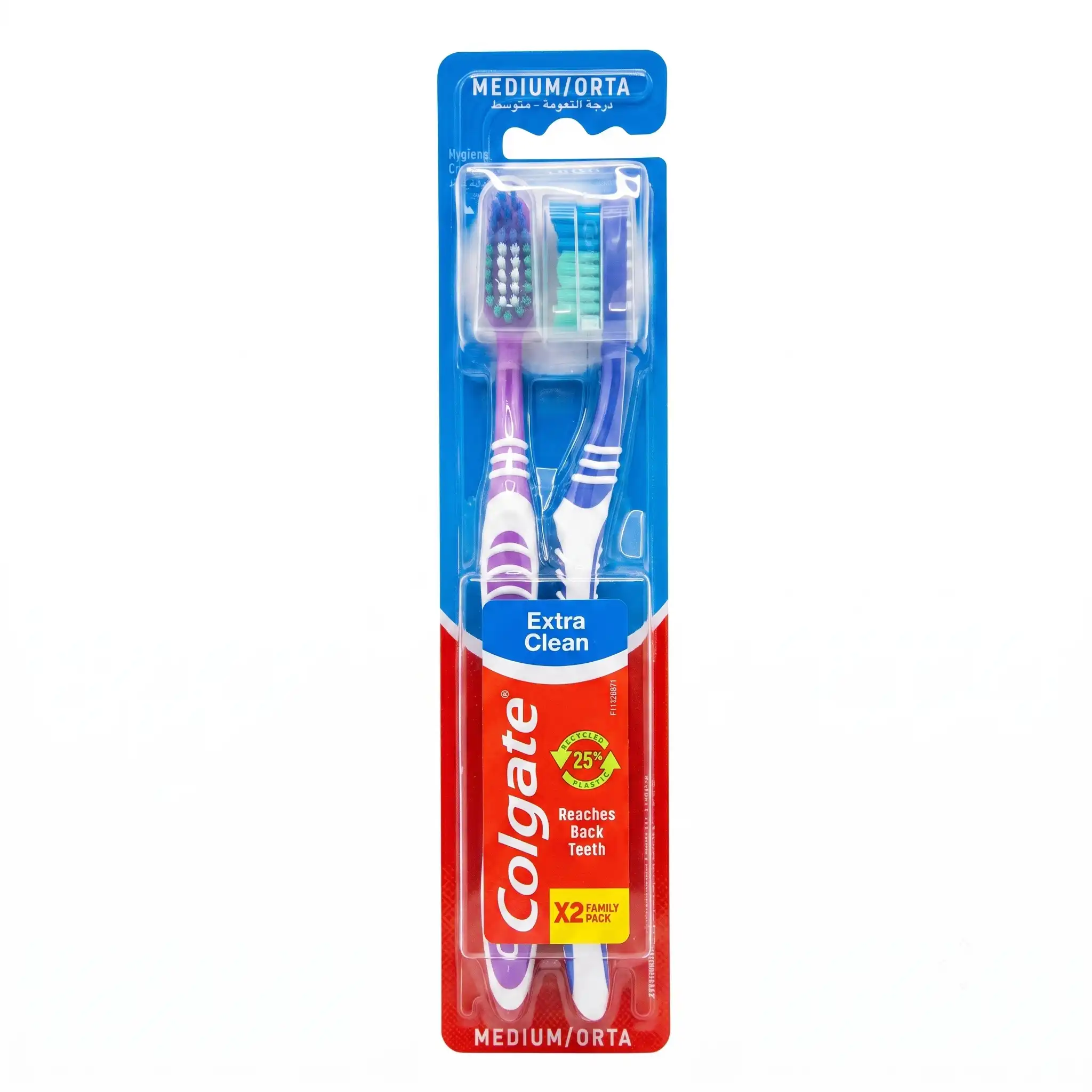 brosses Colgate Colgate Extra Clean (Médium) X2
