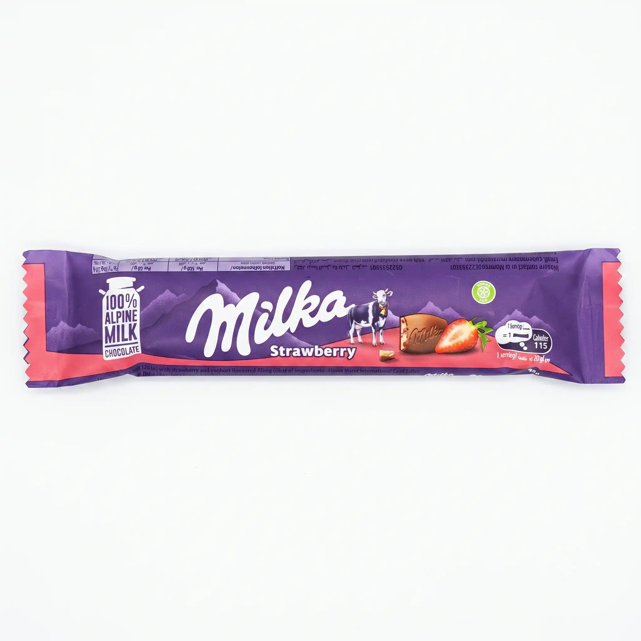 Tablette de chocolat au lait Milka Saveur Fraise