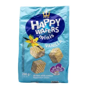 gaufrettes avec crème au goût de vanille 200G