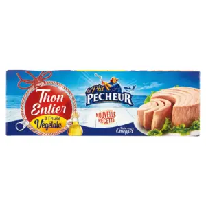 Thon Entier à l'huile Végétale Le P'tit Pêcheur X3