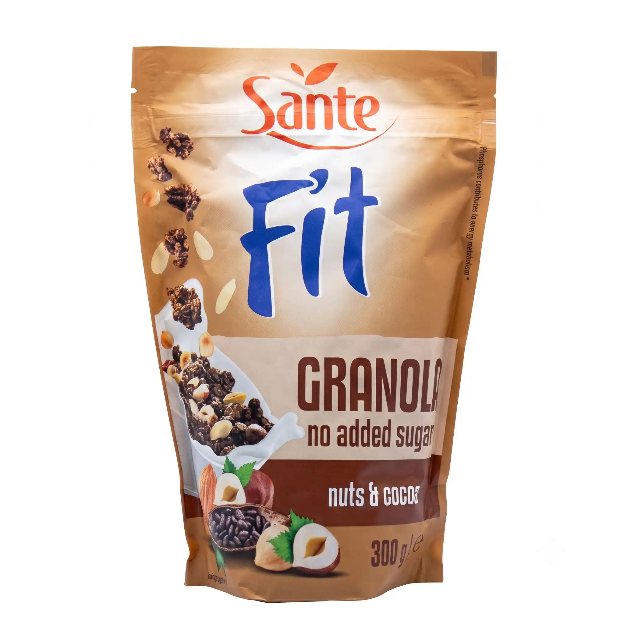 Céréales Granola Fit aux Noix et Cacao Sans Sucre Ajouté Santé 300g