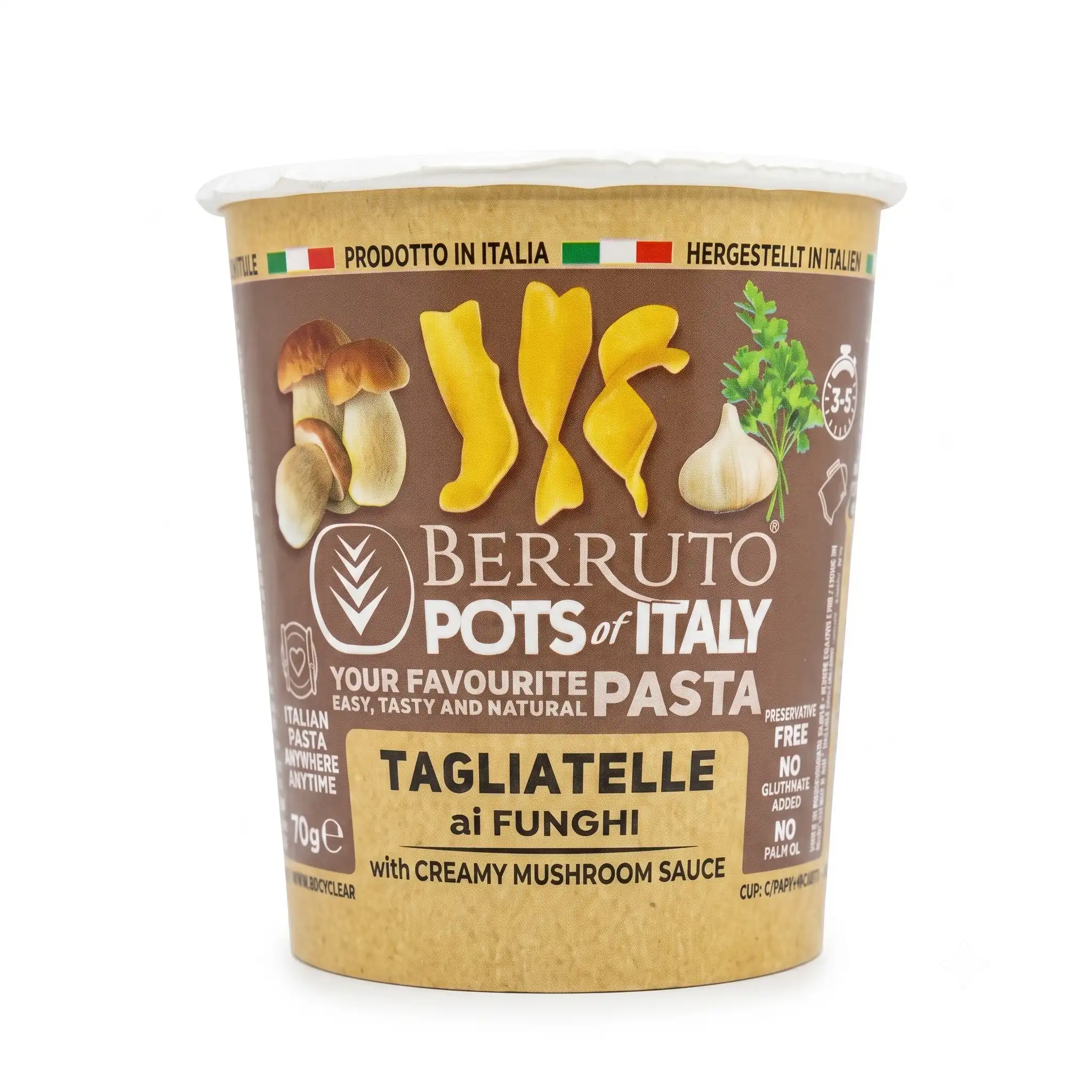 Berruto Pots of Italy - Tagliatelles aux champignons