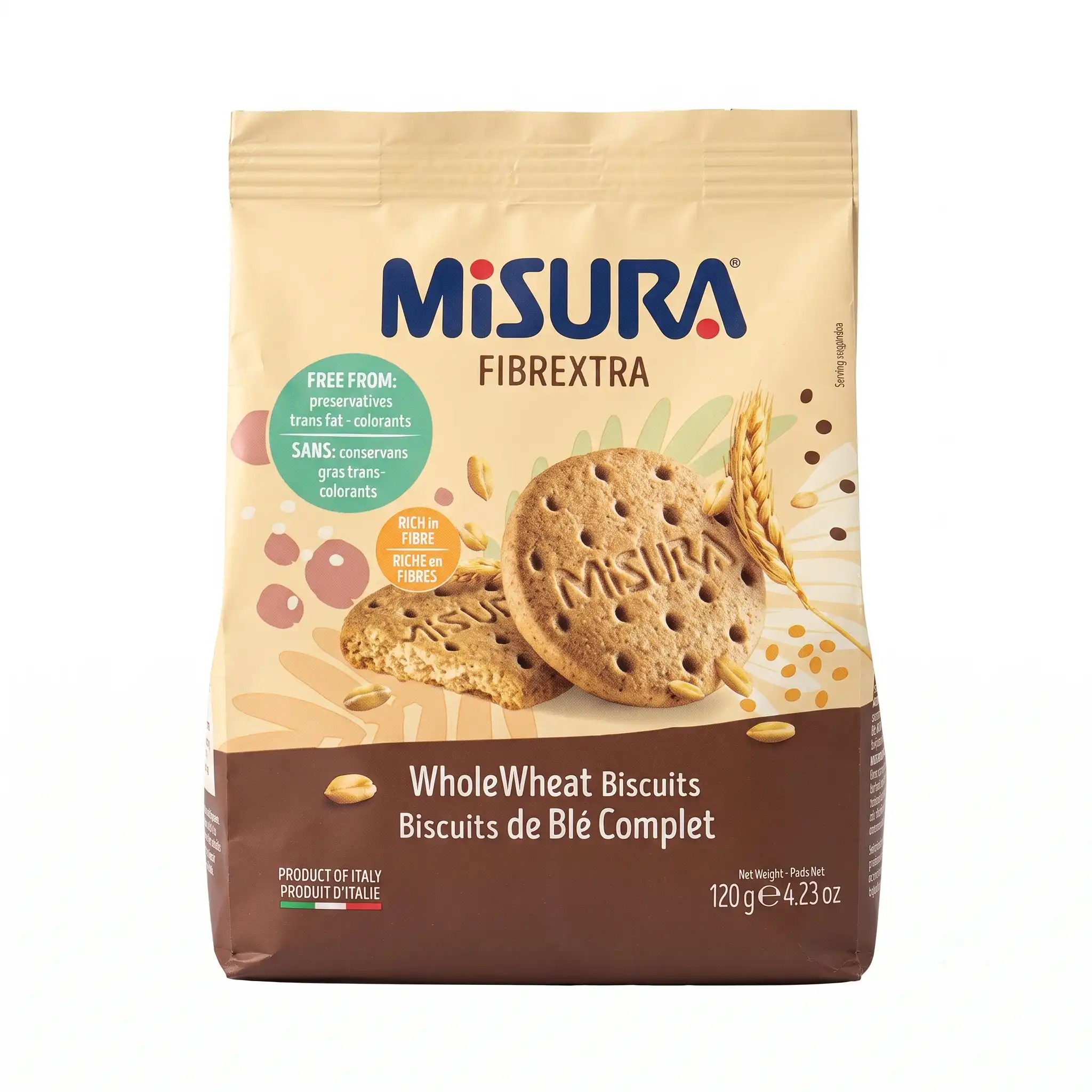 biscuits de blé complet Fibrextra Misura 120G