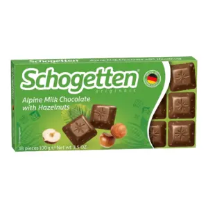Chocolat au lait des Alpes aux noisettes