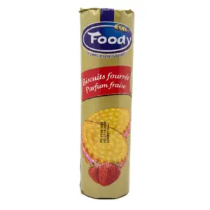 Biscuits fourrés parfum fraise Foody