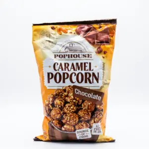 pop-corn au caramel avec un goût de chocolat