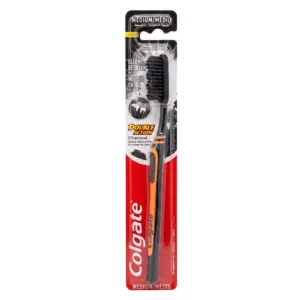 brosse Colgate Double Action Charcoal Medium