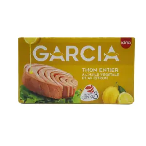 Thon entier à l'huile végétale et au citron