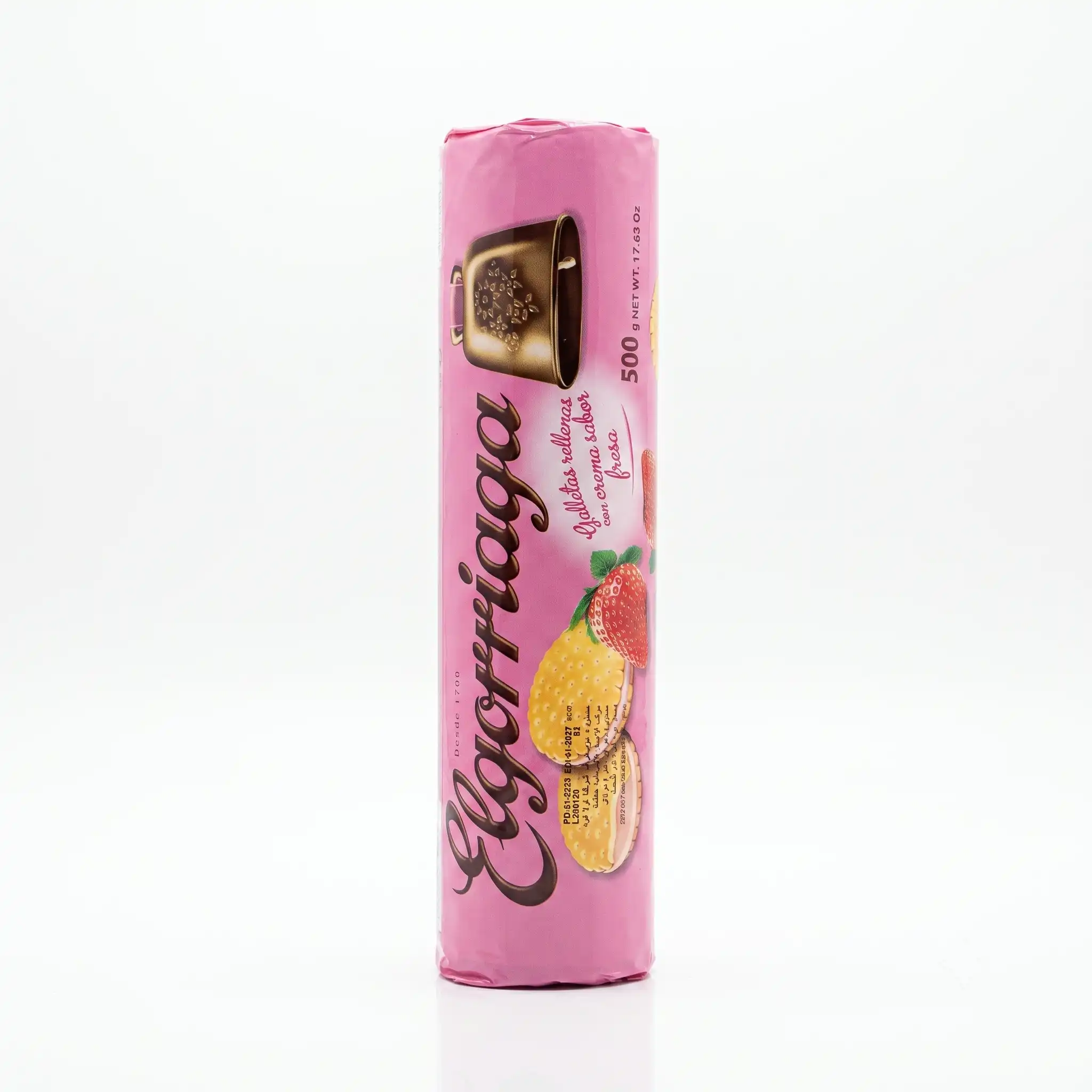 biscuits fourrés à la crème parfum fraise Elgorriaga 500G