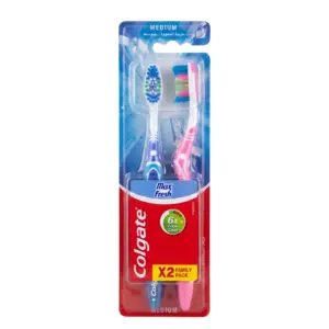 Brosse à Dents Maxfresh Medium x2 - Colgate -