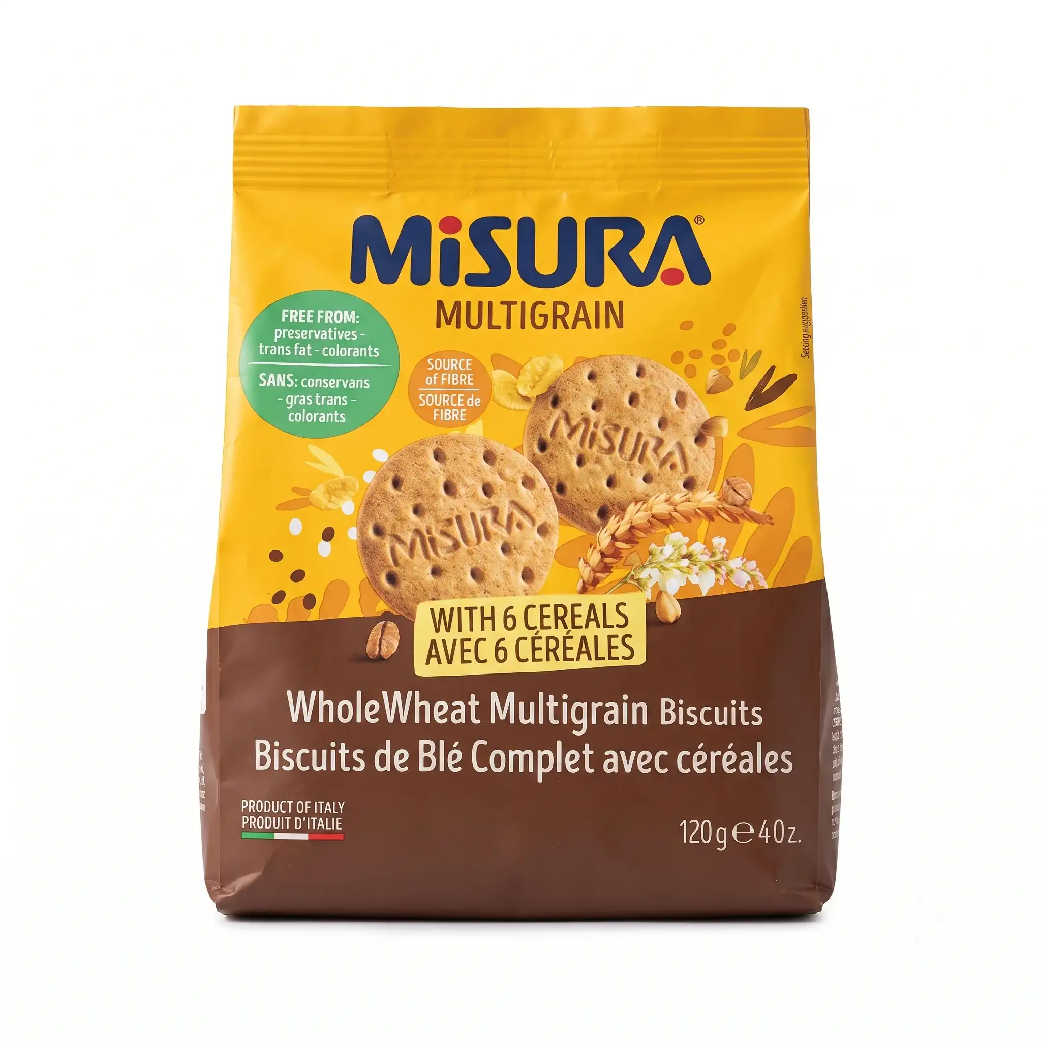 Biscuits de Blé Complet avec céréales Misura 120G