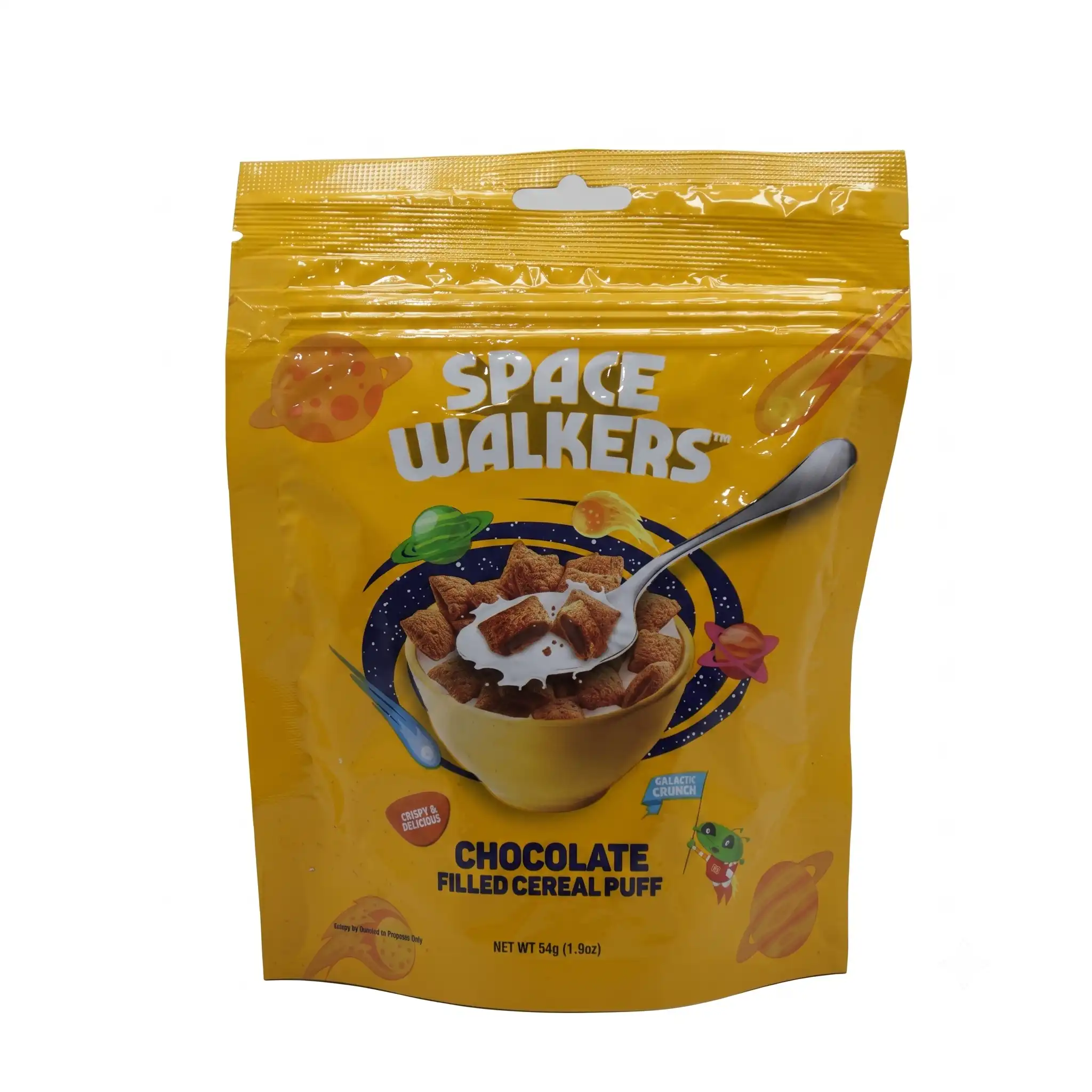 Space Walkers Chocolate Filled Cereal Puff 54 g – Céréales Fourrées au Chocolat