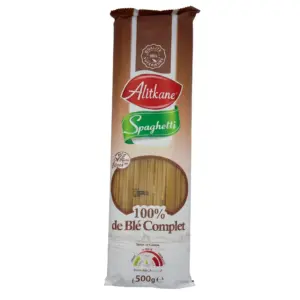 Alitkane Spaghetti 100% de Blé Complet 500G