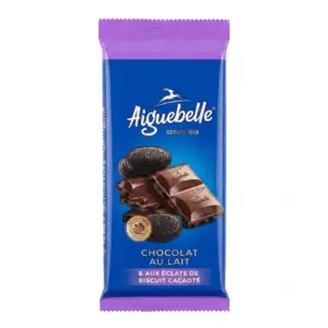 Chocolat au lait & aux éclats de biscuit cacaoté