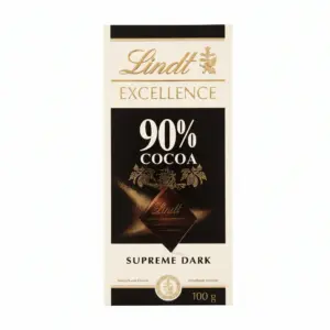 tablette de chocolat Lindt Excellence 90% Cacao Noir Suprême 100 G.