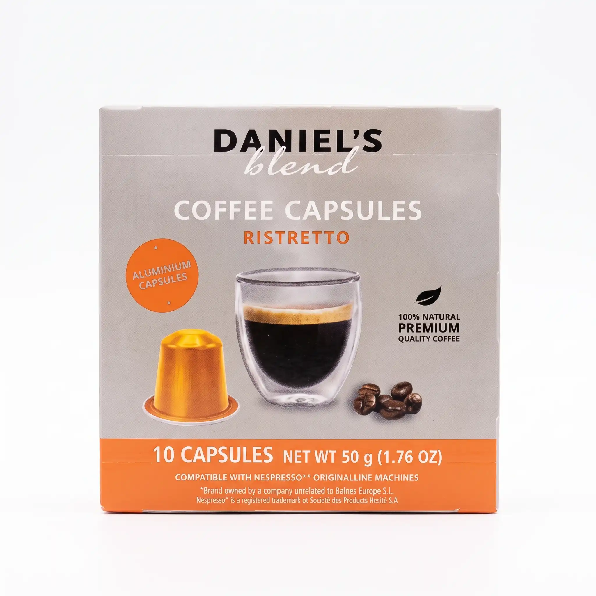 capsules de café en aluminium Daniel's Blend RistrettoX10