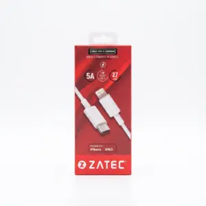 Câble Zatec Type-C vers Lightning 27W (Modèle Z-MV127W)