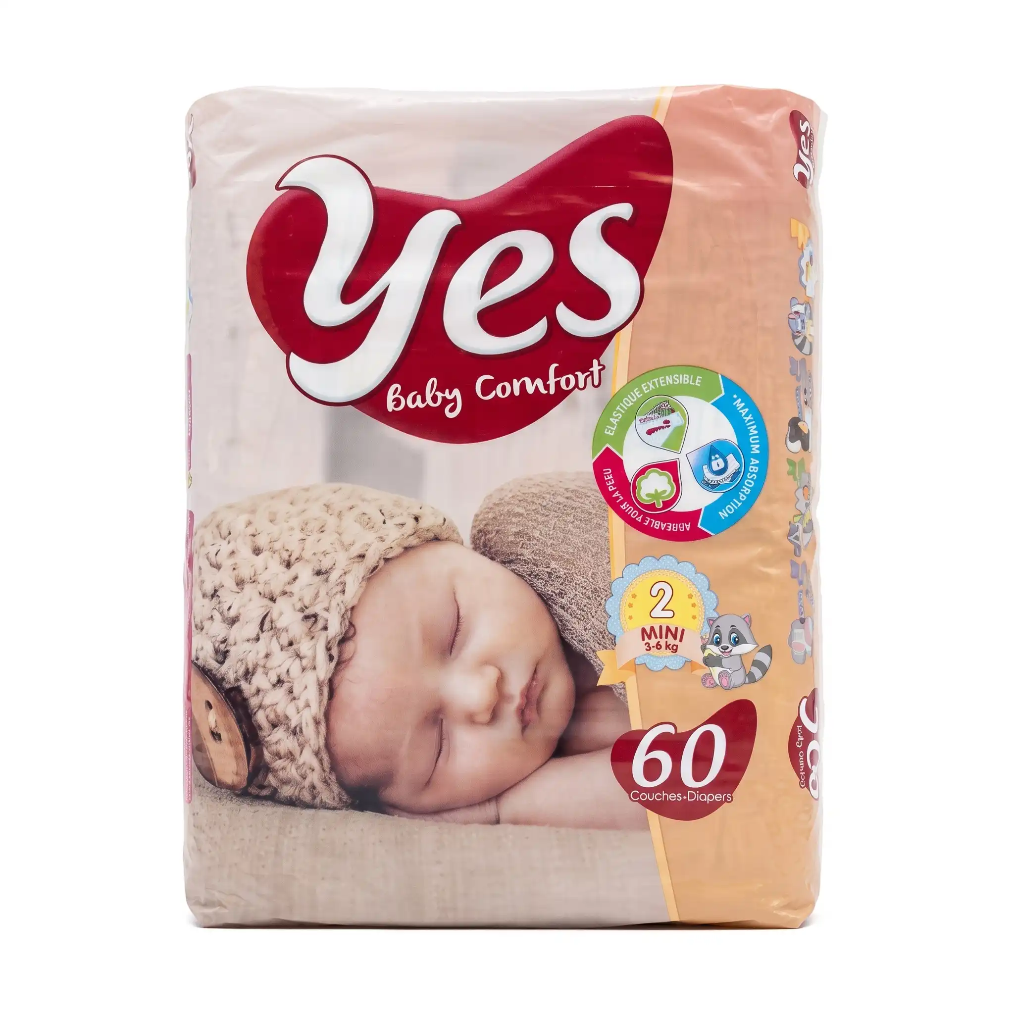 Couches Yes Baby Comfort Taille 2 Mini